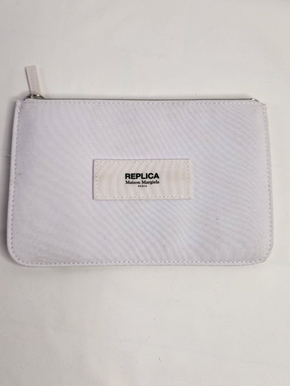 Maison Margiela REPLICA Paris White Canvas Cosmetic Pouch Makeup Bag